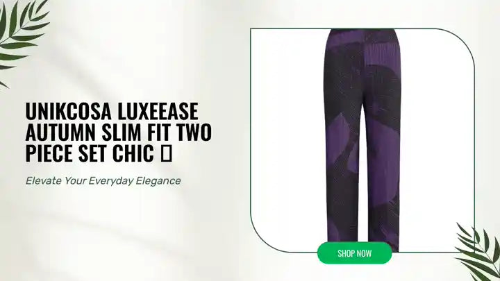 UNIKCOSA LuxeEase Autumn Slim Fit Two Piece Set Chic 💫 by@Outfy