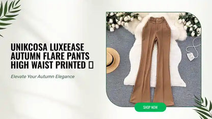 UNIKCOSA LuxeEase Autumn Flare Pants High Waist Printed 💫 by@Outfy