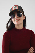 UNIKCOSA Retro Aviator Sunglasses  With Blue Smoke Lense and Golden Frame
