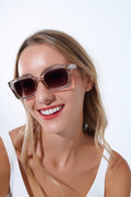 UNIKCOSA Retro style thick square translucent frame sunglasses