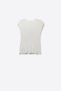 Q2 Ribbed Knit Slim Fit Sleeveless sweater in white