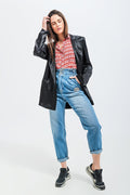 UNIKCOSA Satin blazer in black