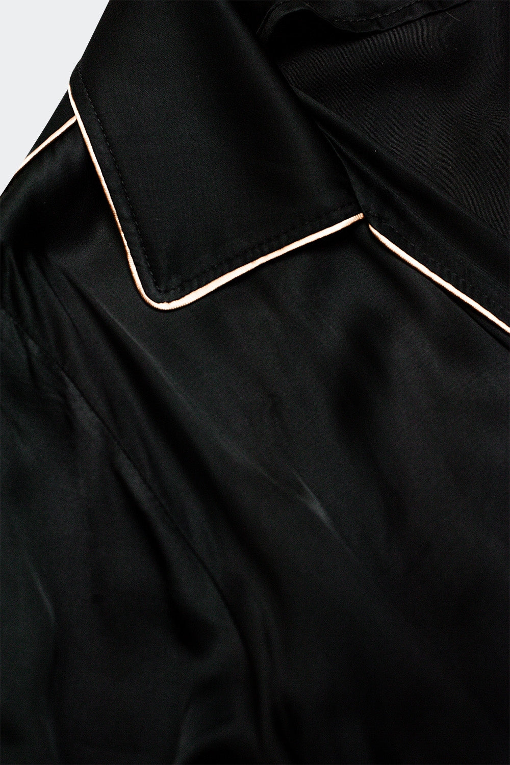 Satin wrap front maxi dress in black satin