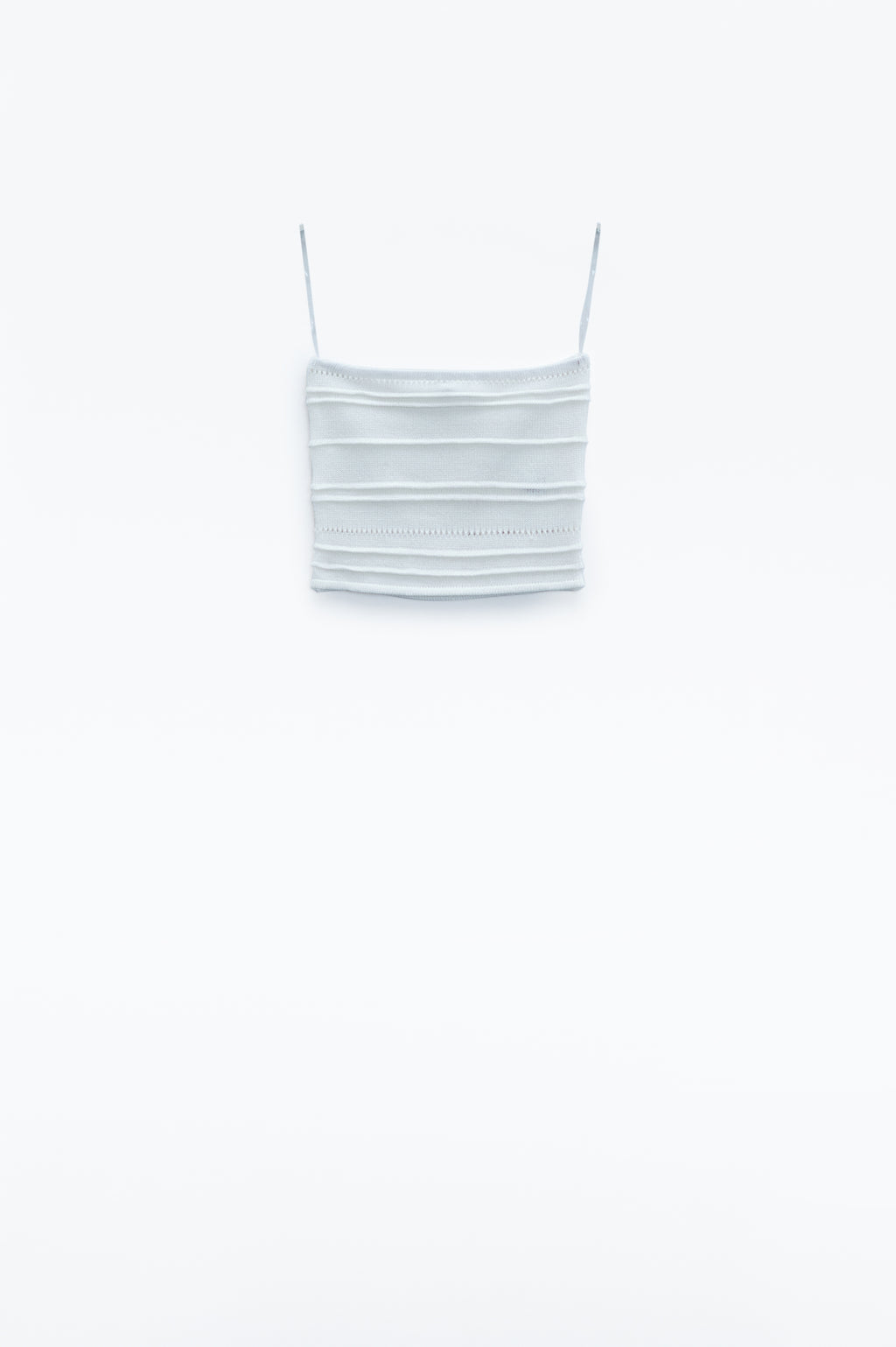 Strapless Knitted bodycon Top In White