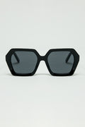Q2 Sunglasses with geometric frames in black