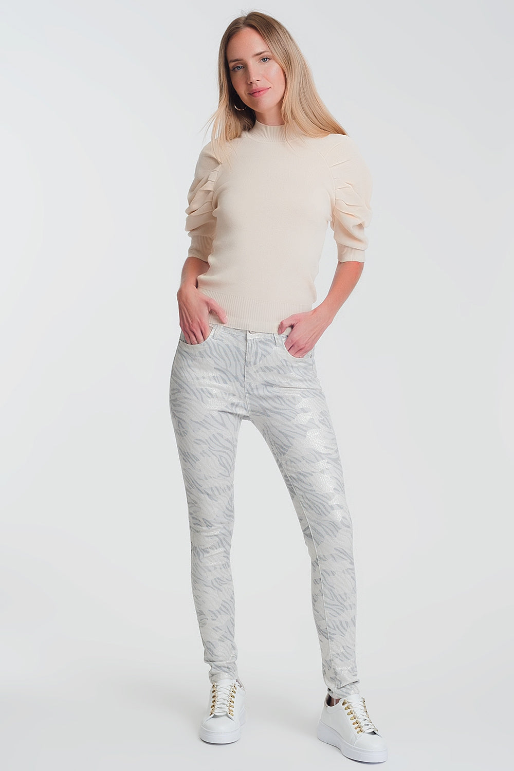 Super Skinny Pants with Stirrup in Camo