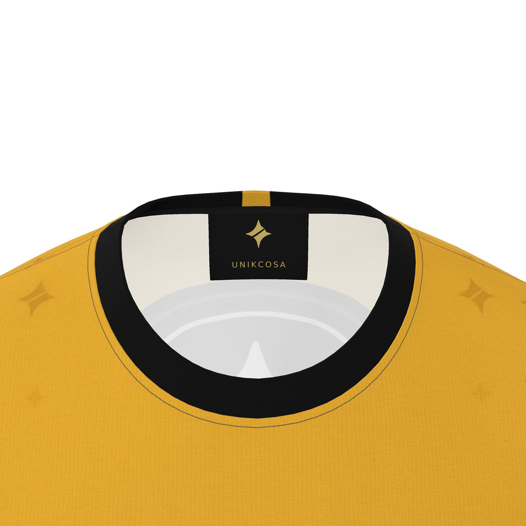 UNIKCOSA boxy cotton T-shirt — original garment preview, neck detail