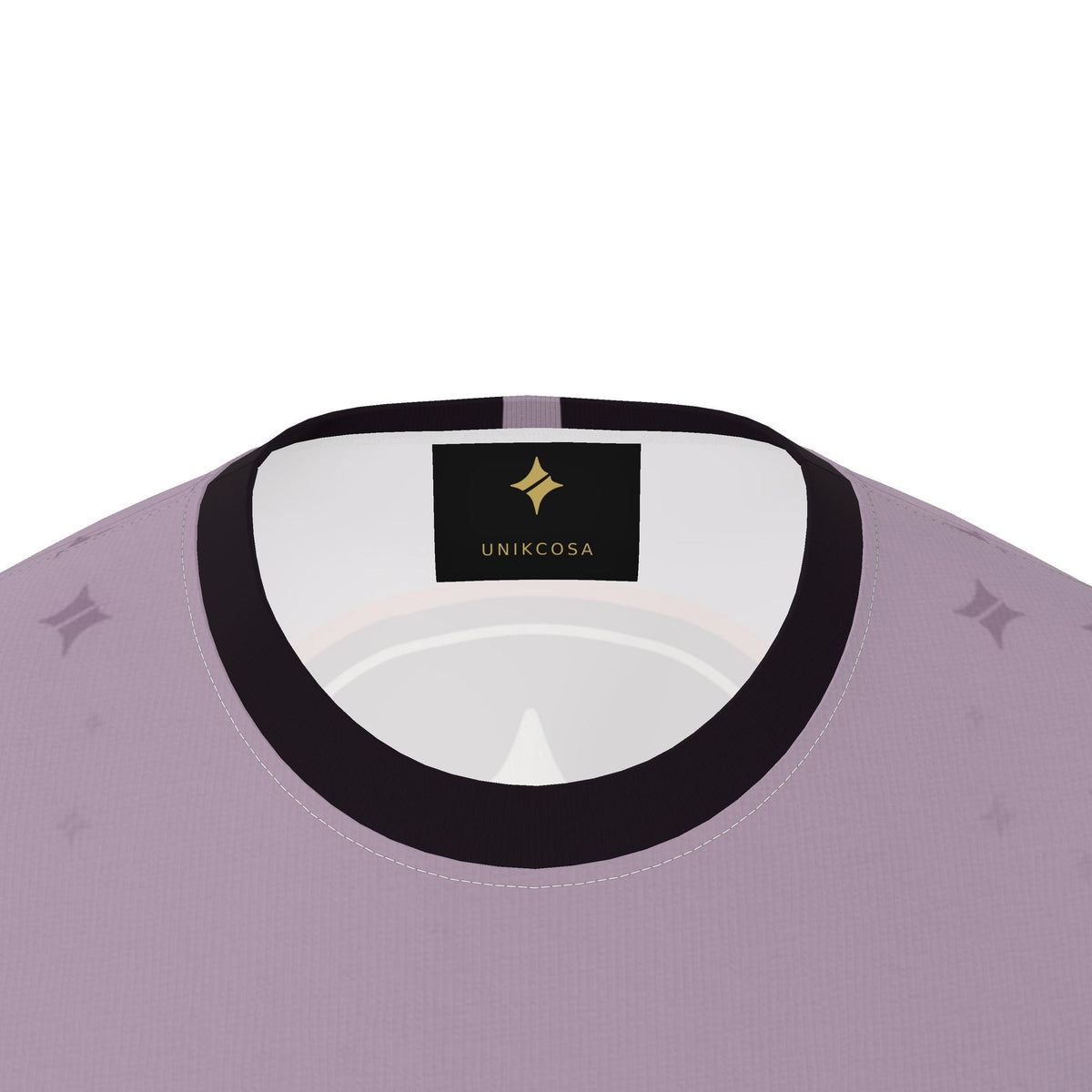 UNIKCOSA boxy cotton T-shirt — original garment preview, neck detail