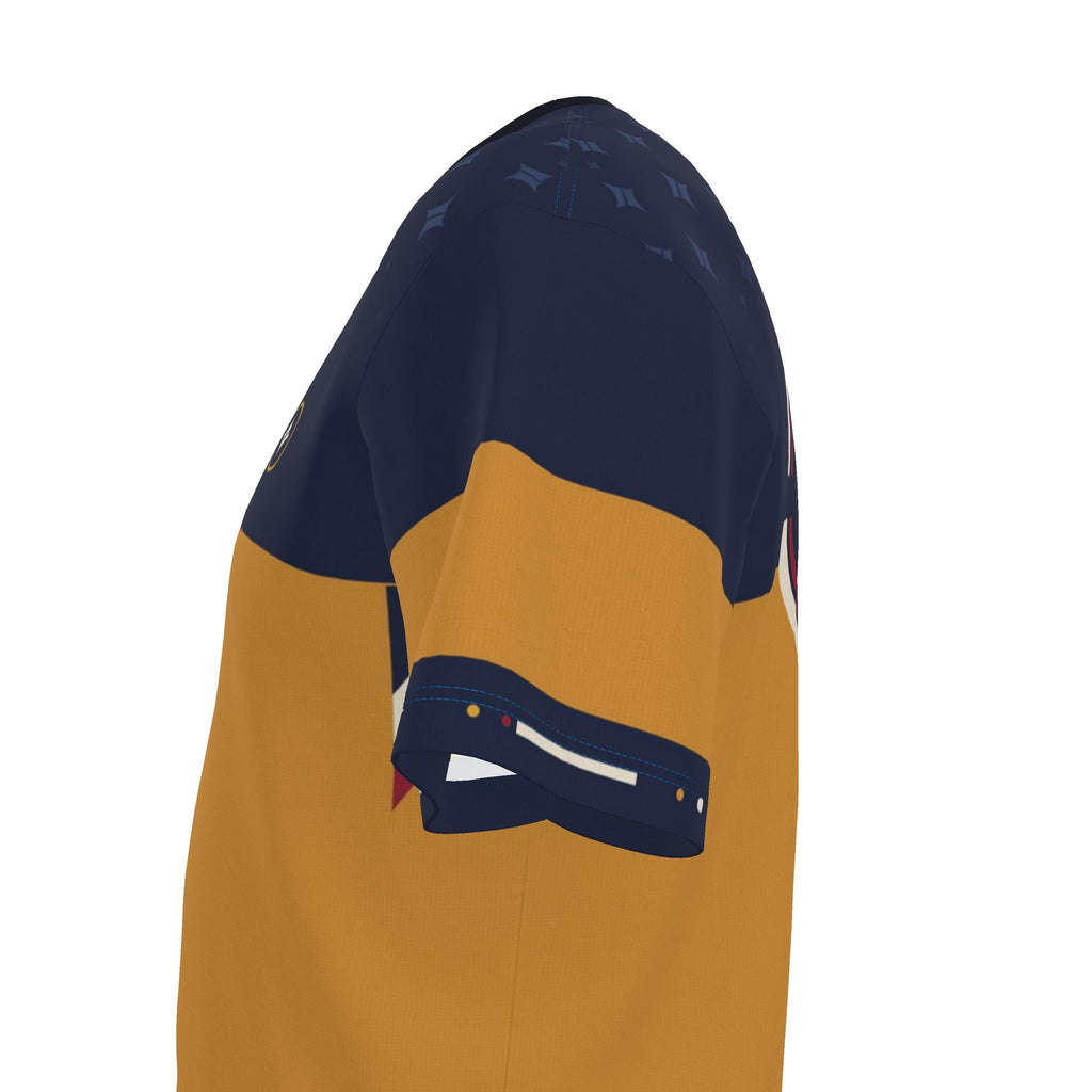 UNIKCOSA boxy cotton T-shirt — original garment preview, left sleeve