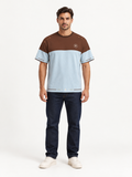 Cocoa Glacier Boxy Cotton T-Shirt — front model styling illustration