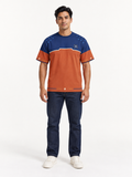 Copper Meridian Boxy Cotton T-Shirt — front model styling illustration