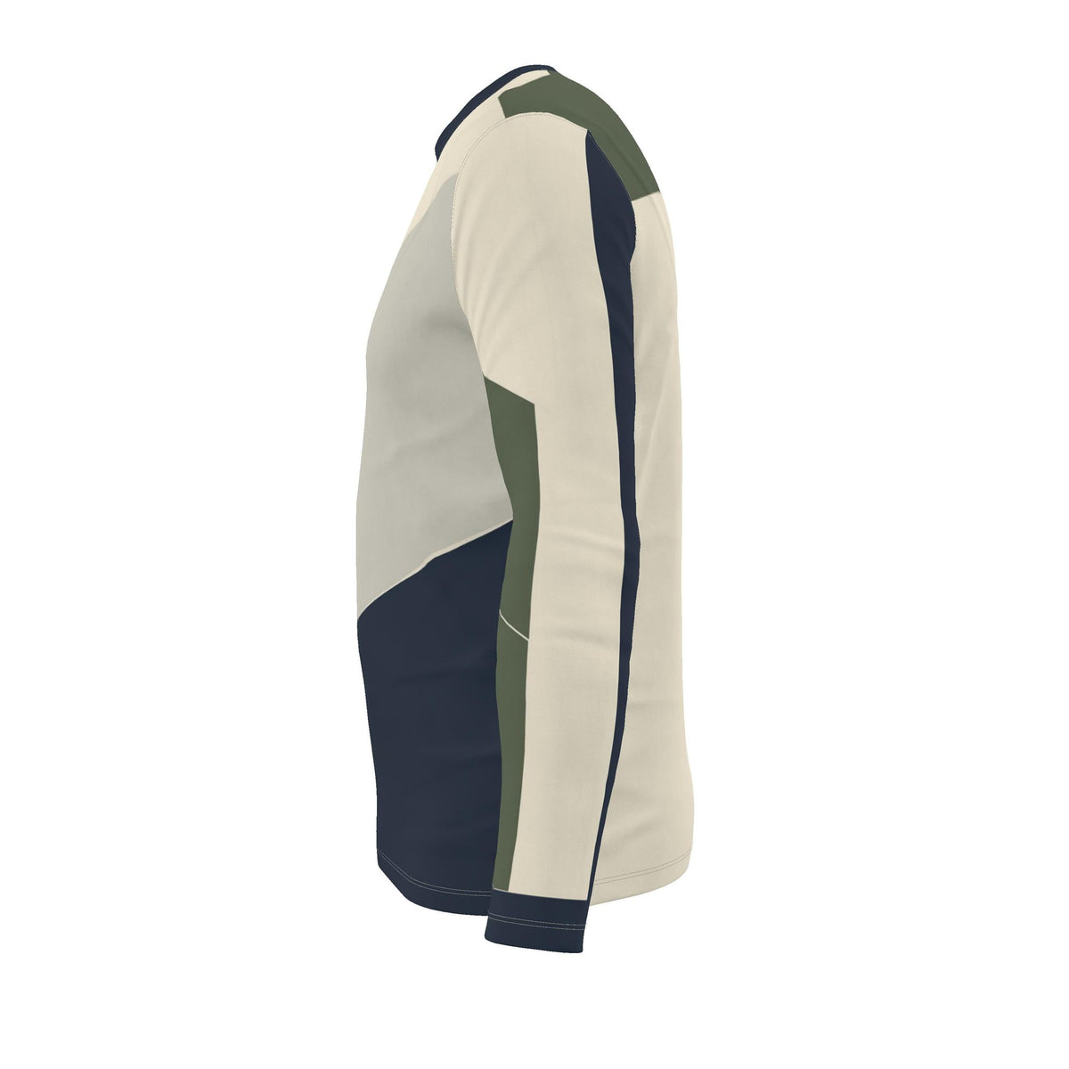 Cream Olive Luxury Bounce Cotton Long Sleeve T-Shirt — original supplier garment view 3, corrected print