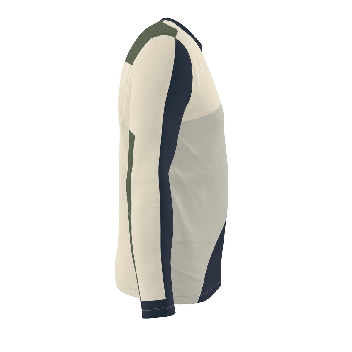 Cream Olive Luxury Bounce Cotton Long Sleeve T-Shirt — original supplier garment view 4, corrected print