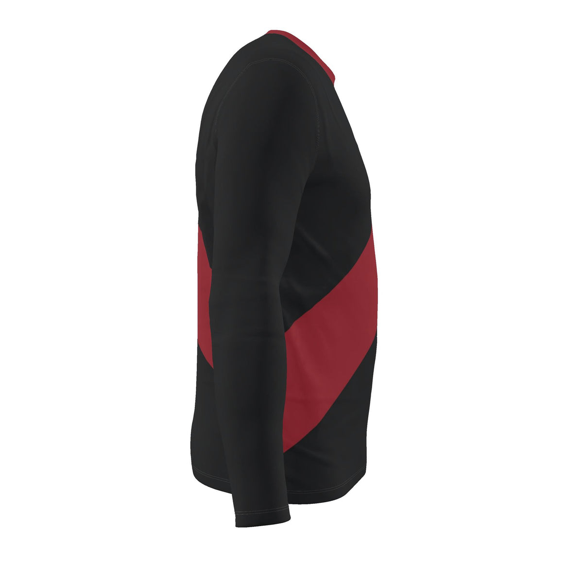 Crimson Sash Luxury Bounce Cotton Long Sleeve T-Shirt — supplier garment view 4