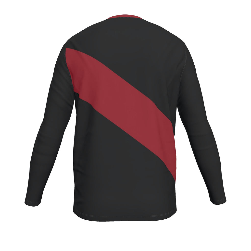 Crimson Sash Luxury Bounce Cotton Long Sleeve T-Shirt — supplier garment view 5