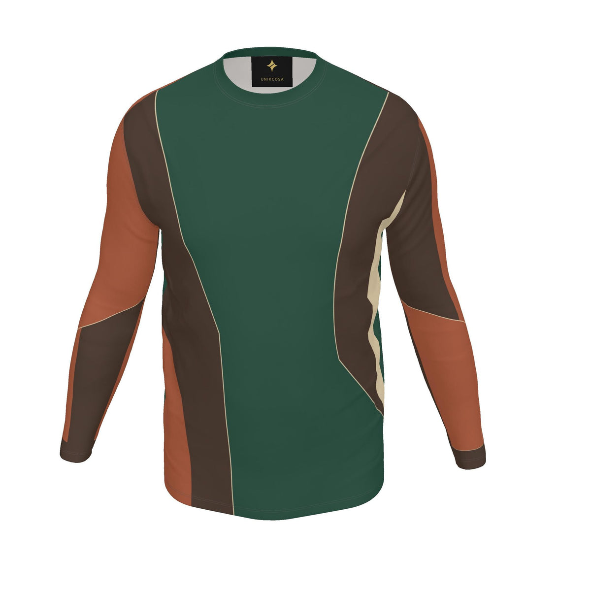 Emerald Sienna Luxury Bounce Cotton Long Sleeve T-Shirt — original supplier garment view 1, corrected print