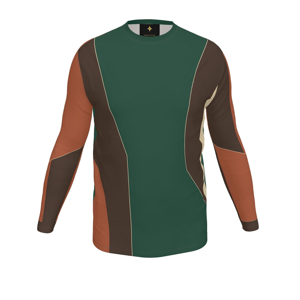 Emerald Sienna Luxury Bounce Cotton Long Sleeve T-Shirt — original supplier garment view 2, corrected print