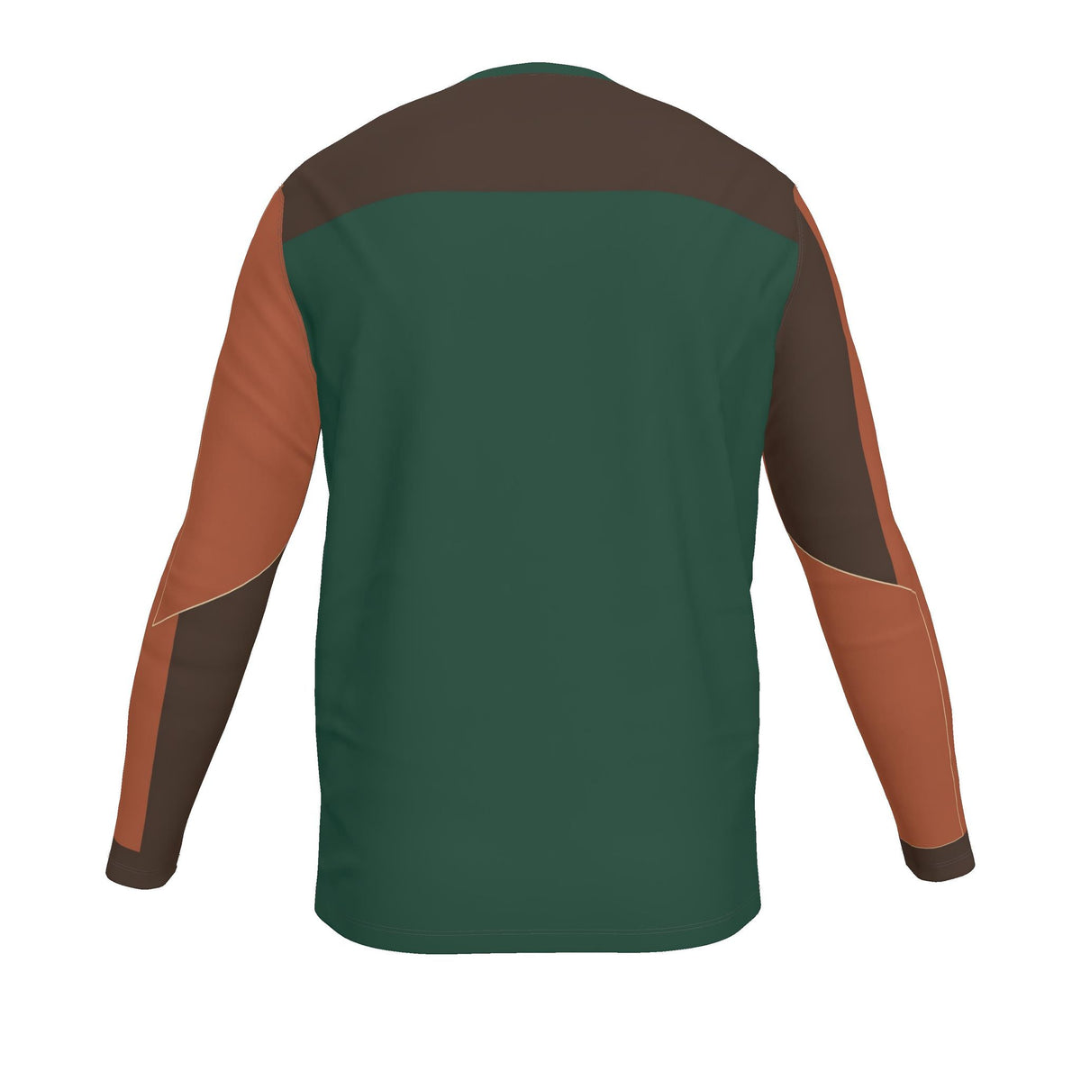 Emerald Sienna Luxury Bounce Cotton Long Sleeve T-Shirt — original supplier garment view 5, corrected print