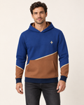 Cobalt Clay Arc Nero Ponte Hoodie front view — AI-generated styling illustration