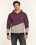 Mulberry Stone Arc Nero Ponte Hoodie front view — AI-generated styling illustration