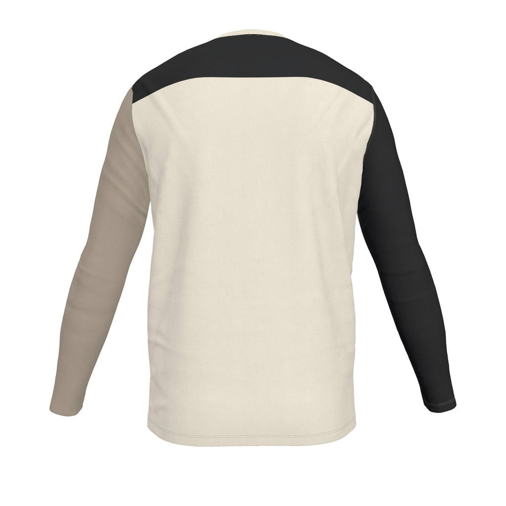 Ivory Mosaic Luxury Bounce Cotton Long Sleeve T-Shirt — original supplier garment view 5, corrected print