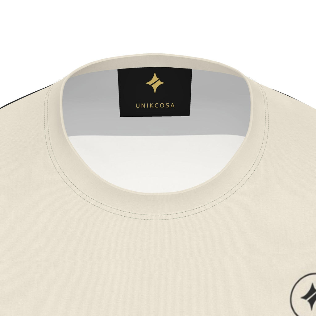 Ivory Mosaic Luxury Bounce Cotton Long Sleeve T-Shirt — original supplier garment view 6, corrected print