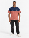 Midnight Coral Boxy Cotton T-Shirt — front model styling illustration