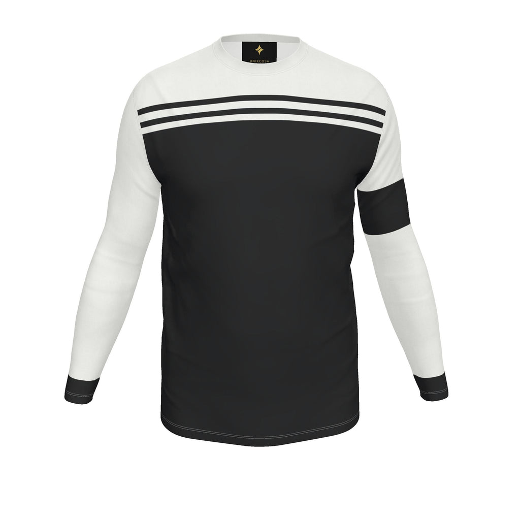 Monochrome Line Luxury Bounce Cotton Long Sleeve T-Shirt — supplier garment view 2