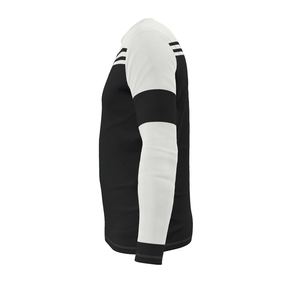 Monochrome Line Luxury Bounce Cotton Long Sleeve T-Shirt — supplier garment view 3