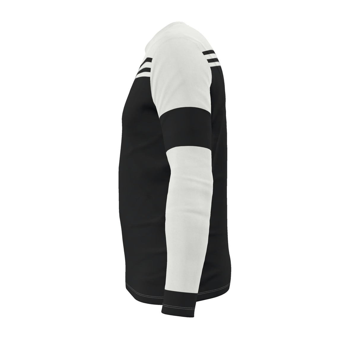 Monochrome Line Luxury Bounce Cotton Long Sleeve T-Shirt — supplier garment view 3