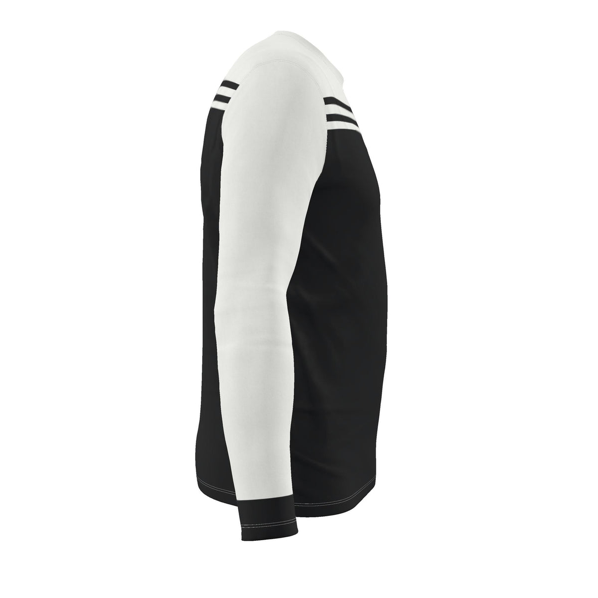 Monochrome Line Luxury Bounce Cotton Long Sleeve T-Shirt — supplier garment view 4