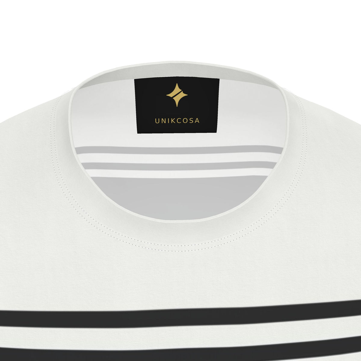 Monochrome Line Luxury Bounce Cotton Long Sleeve T-Shirt — supplier garment view 6