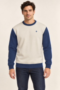 Pearl Cobalt Nero Ponte sweatshirt — front model styling illustration
