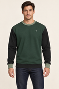 Men's Nero Ponte Sweatshirt — Forest Graphite by UNIKCOSA — front model view; AI-generated digital styling illustration