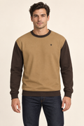 Honey Espresso men's sweatshirt — front AI styling illustration