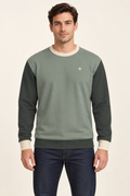 Mineral Sage men's sweatshirt — front AI styling illustration