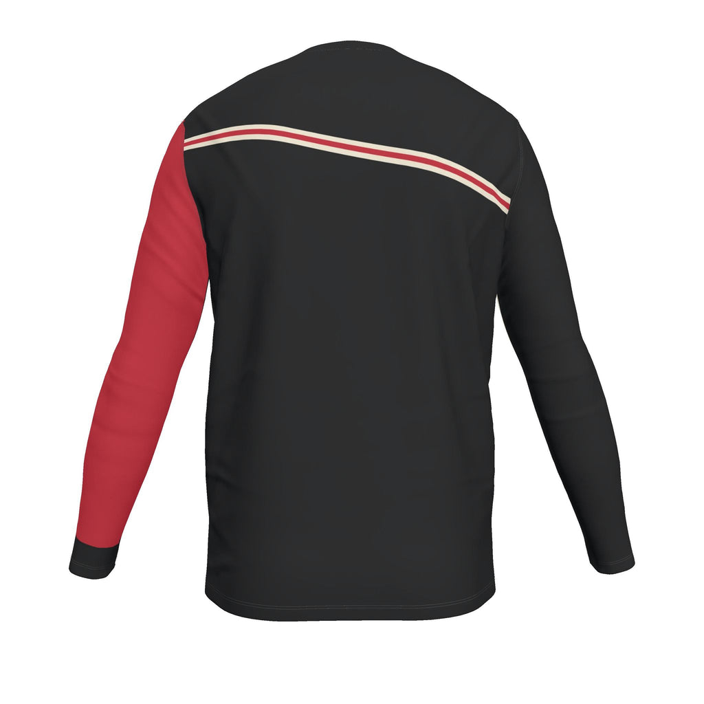 Racing Spirit Luxury Bounce Cotton Long Sleeve T-Shirt — supplier garment view 5, corrected chest logo