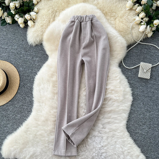 UNIKCOSA Women’s Winter Wide-Leg Pants – High-Waist Printed Outdoor Trousers (Casual Chic Edition)