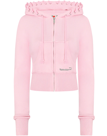 UNIKCOSA’s Y2K Sportswear Set — Pink & Blue Slim Hoodie + Casual Pants 2-Piece