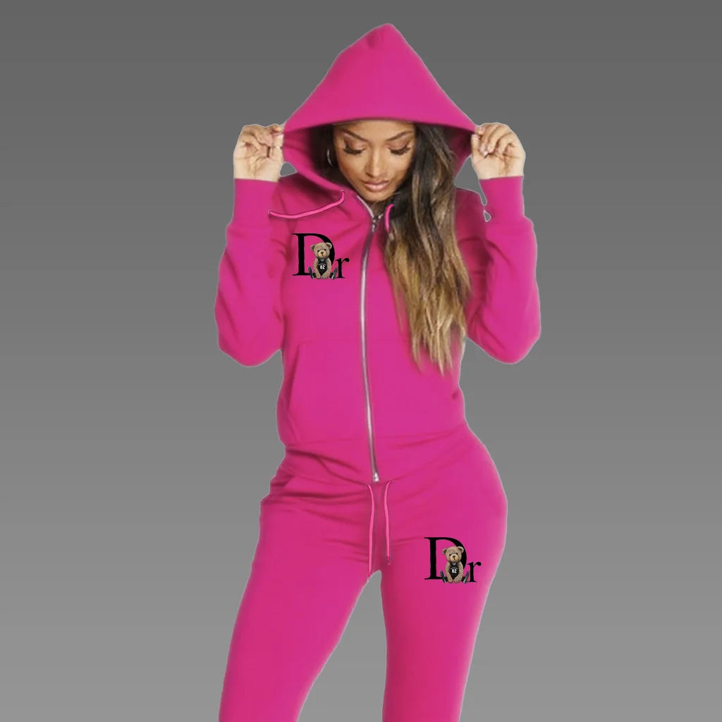UNIKCOSA’s 2025 Designer Jogging Set — Zipper Cardigan Hoodie + Sweatpants 2-Piece