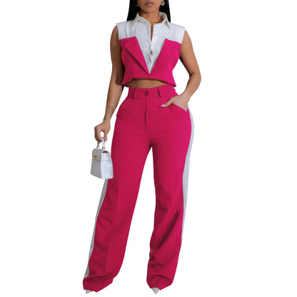 UNIKCOSA™ 2025 Elegant Blazer Pant Set – Women’s 2-Piece Matching Outfit with Slim-Fit Blazer Shirt & High-Waist Pants | Y2K Streetwear Workwear