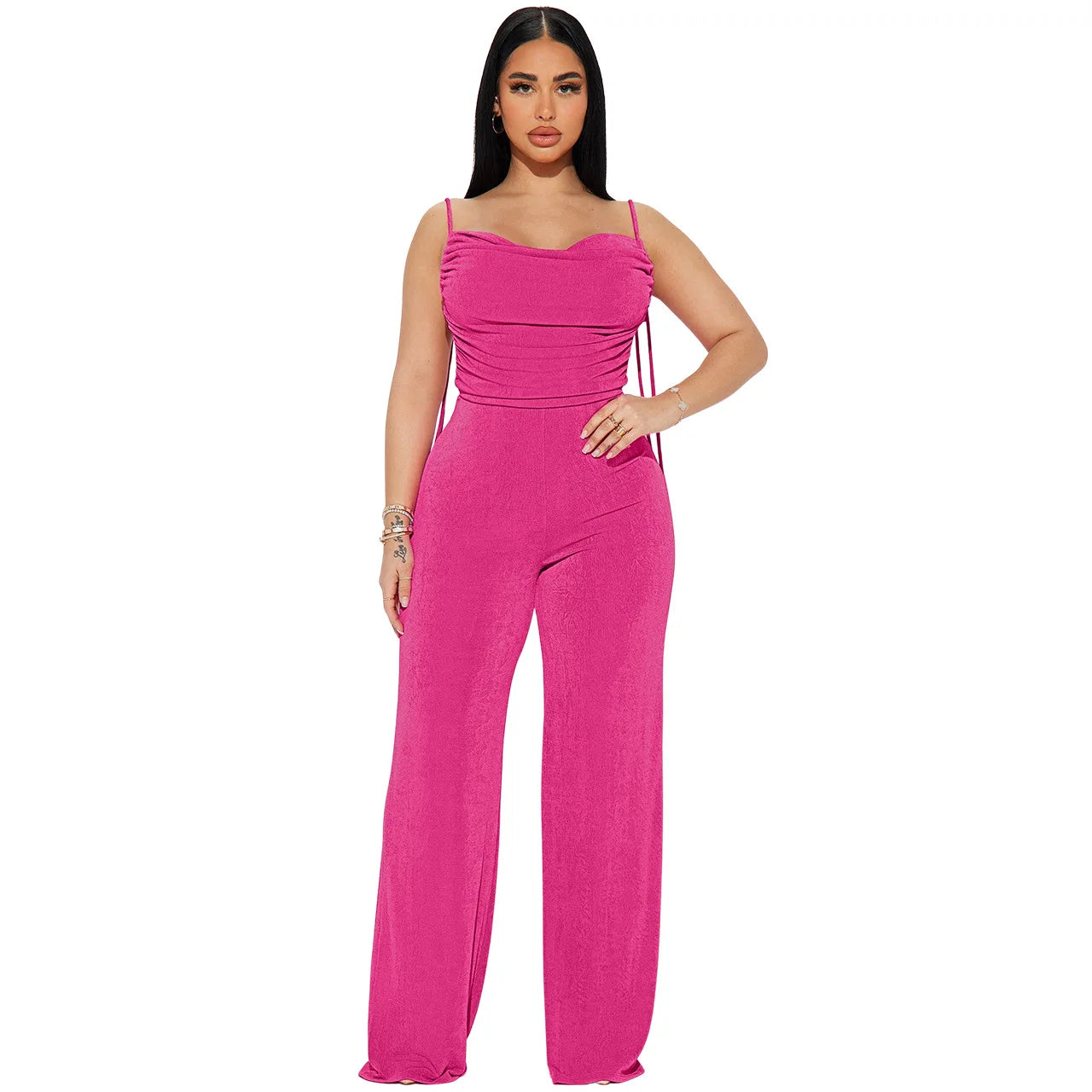 UNIKCOSA™ 2025 Summer Sling Jumpsuit – Sexy Sleeveless One-Piece with High-Waist Long Pants | Women’s Y2K Streetwear Romper