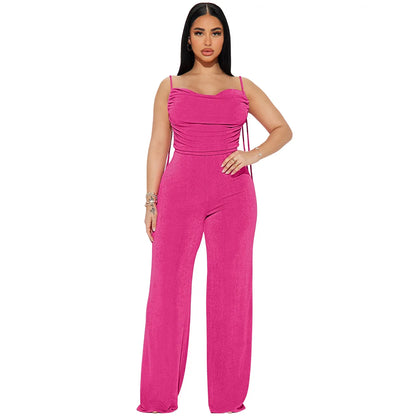 UNIKCOSA™ 2025 Summer Sling Jumpsuit – Sexy Sleeveless One-Piece with High-Waist Long Pants | Women’s Y2K Streetwear Romper