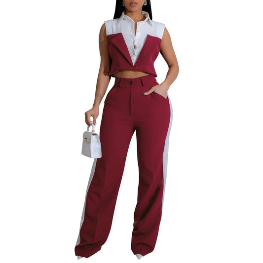 UNIKCOSA™ 2025 Elegant Blazer Pant Set – Women’s 2-Piece Matching Outfit with Slim-Fit Blazer Shirt & High-Waist Pants | Y2K Streetwear Workwear
