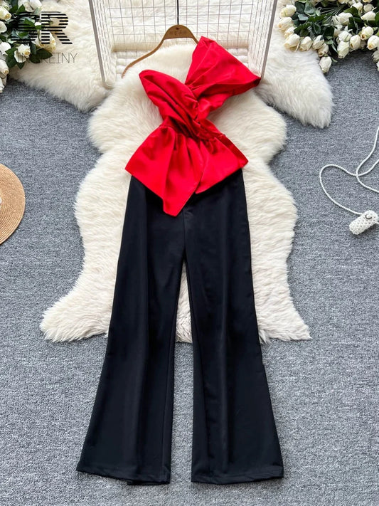 UNIKCOSA’s Off-Shoulder Color Block Romper — Strapless Summer Party Jumpsuit