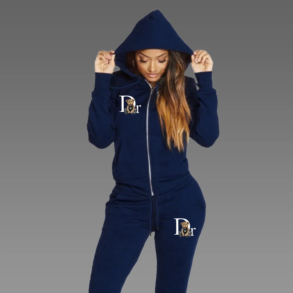 UNIKCOSA’s 2025 Designer Jogging Set — Zipper Cardigan Hoodie + Sweatpants 2-Piece