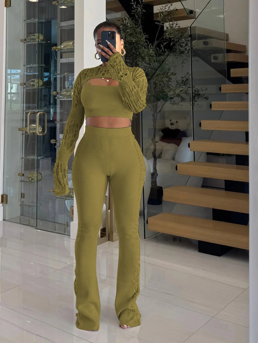 UNIKCOSA Velora Winter Knit 3 Piece Set Cozy Tracksuit 💫