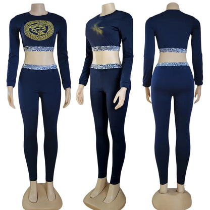 UNIKCOSA Women’s Summer Print Set – Sea Breeze Designer Two-Piece Outfit with Top & Pants (High-Quality 2025 Edition)