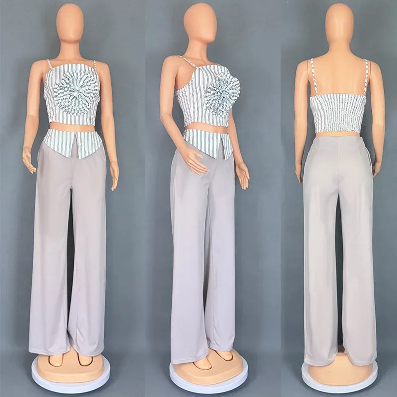 UNIKCOSA’s African-Inspired 2-Piece Set — Sleeveless Dashiki Top + Matching Long Pants (M–2XL)
