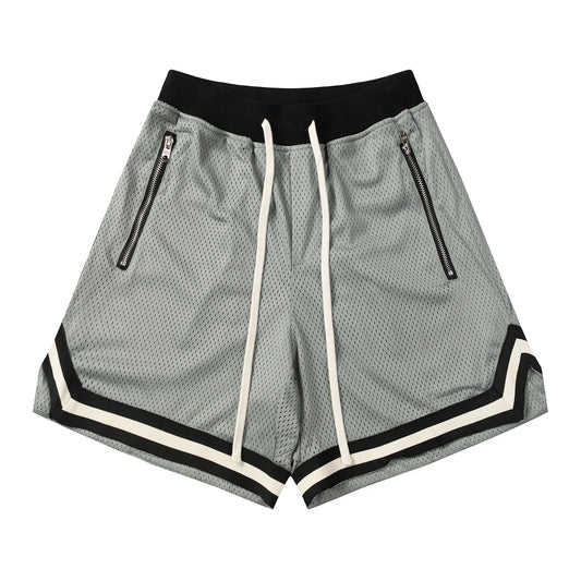 UNIKCOSA Men’s Mesh Polo & Shorts Set – Luxury Designer Oversized Sportswear Outfit (Breathable Summer Edition)